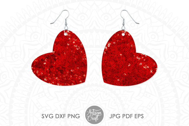 Heart earrings SVG cut file SVG Artisan Craft SVG 