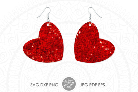 Heart earrings SVG cut file SVG Artisan Craft SVG 