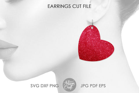 Heart earrings SVG cut file SVG Artisan Craft SVG 