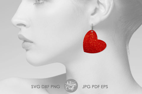 Heart earrings SVG cut file SVG Artisan Craft SVG 