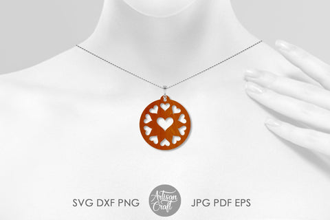 Heart earrings SVG for laser SVG Artisan Craft SVG 