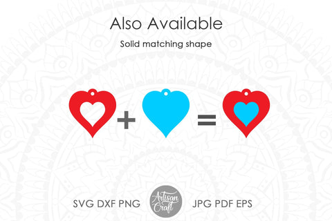 Heart earrings SVG, Valentine Earrings SVG SVG Artisan Craft SVG 