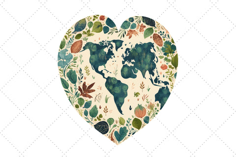 Heart Earth Day Sublimation Clipart Bundle, Sublimation, Earth Day Sublimation FloridPrintables 
