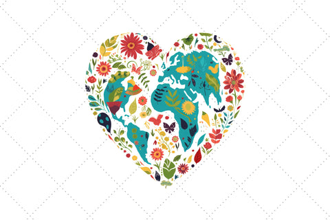 Heart Earth Day Sublimation Clipart Bundle, Sublimation, Earth Day Sublimation FloridPrintables 