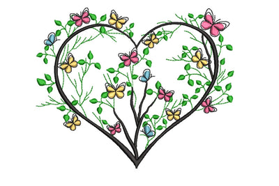 Heart embroidery, Valentine's Day machine embroidery design , 4 sizes. Embroidery/Applique DESIGNS ArtEMByNatalia 