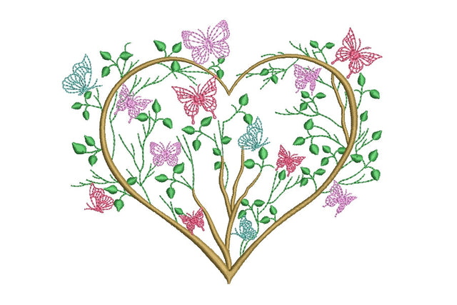 Heart embroidery, Valentine's Day machine embroidery design , 4 sizes. SVG ArtEMByNatalia 