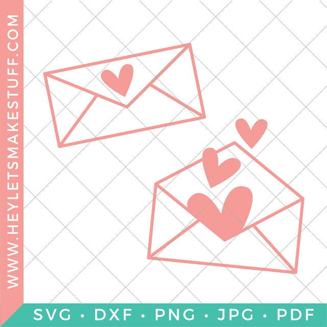 Heart Envelope SVG Hey Let's Make Stuff 