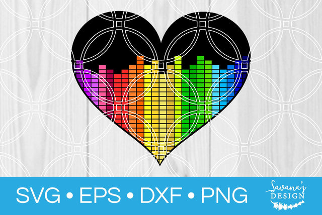 Heart Equalizer SVG SavanasDesign 