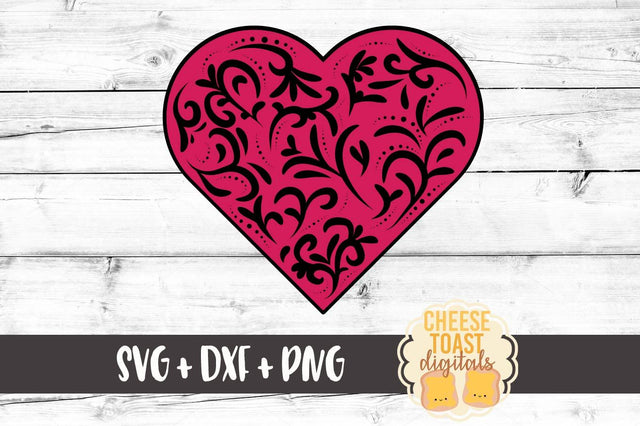 Heart Flourish SVG Cheese Toast Digitals 