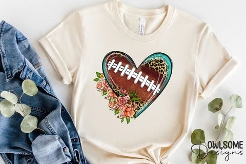 Heart Football PNG Sublimation Sublimation Owlsome.Designs 