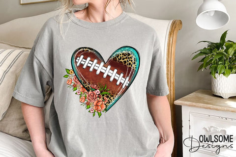 Heart Football PNG Sublimation Sublimation Owlsome.Designs 