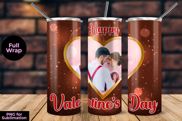 Heart Frame Valentine's Day Sublimation Template 20 oz Sublimation Sublimatiz Designs 