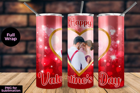 Heart Frame Valentines Day Tumbler Sublimation Template 20 oz Sublimation Sublimatiz Designs 