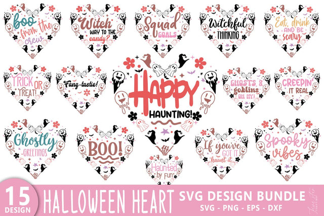 Heart Halloween SVG Bundle SVG FiveStarCrafting 