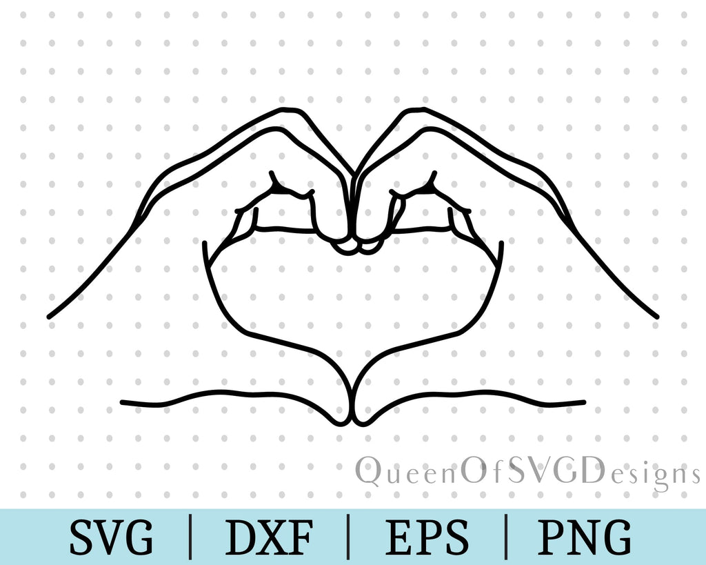 Heart Hands Sign Language SVG DXF EPS PNG - So Fontsy