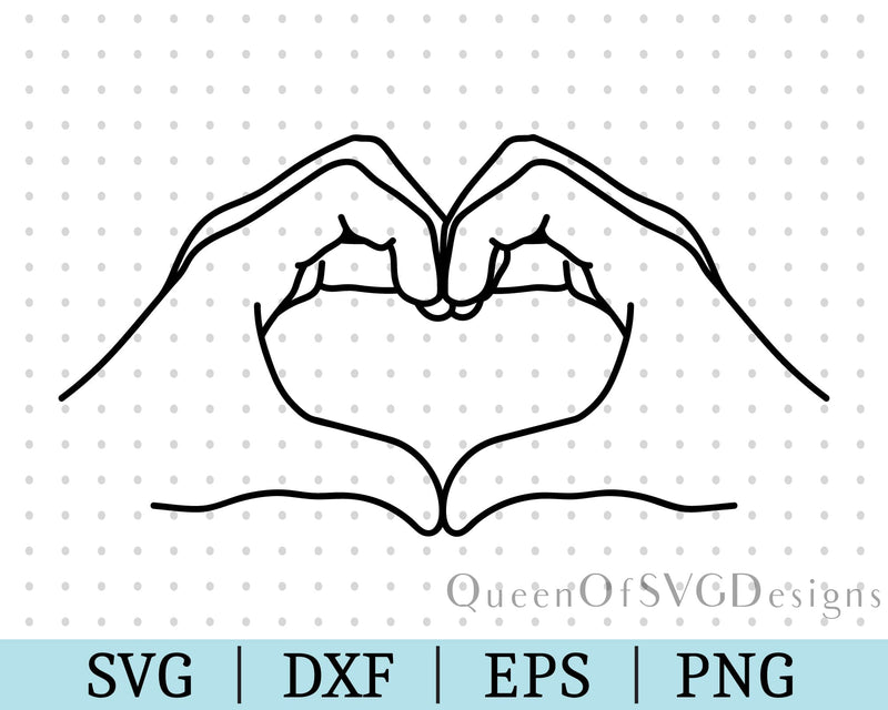 Asl Sign Heart Heart Hands Sign Language SVG DXF EPS PNG - So Fontsy