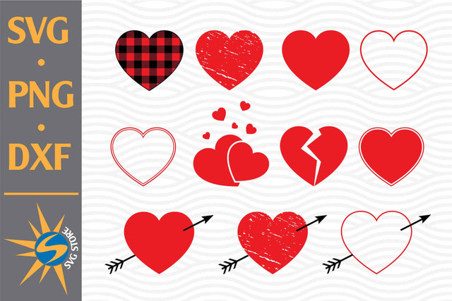 Heart, Heart Broken SVG, PNG, DXF Digital Files Include SVG SVGStoreShop 