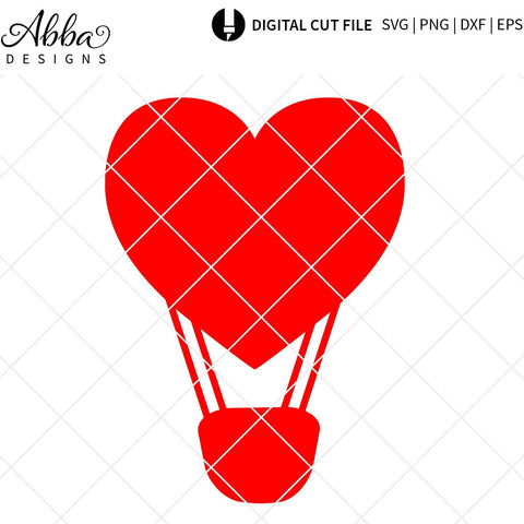 Heart Hot Air Balloon SVG Abba Designs 