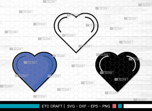 Heart Icons Color, Heart Svg, Valentine Svg, Hearts, Double-Hearts, Heart Bundle, Icon Bundle, Svg Cut File, Dxf, Eps, Png, SVG ETC Craft 