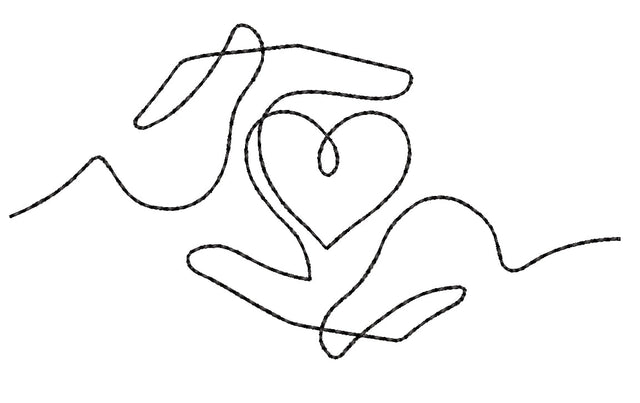 Heart in hands machine embroidery design , 4 sizes . Embroidery/Applique DESIGNS ArtEMByNatalia 