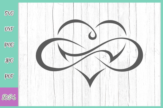 Heart Infinity Polyamory SVG, PNG, DXF, PDF, JPG SVG Digitals by Hanna 
