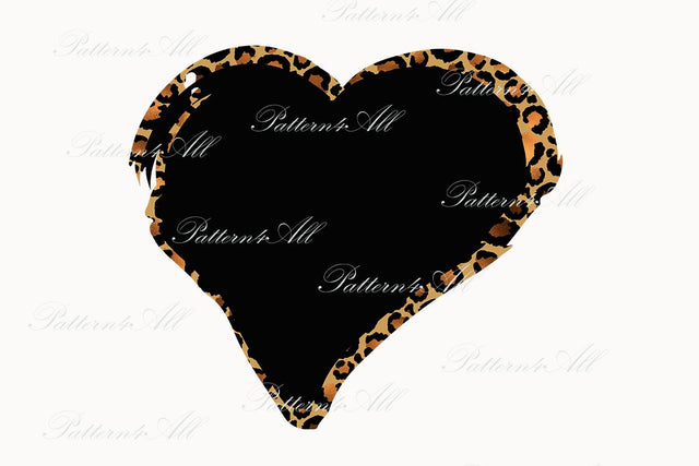 Heart Ink effect PNG, Leopard Heart, Bleached effect design sublimation, Bleach background mockup, Bleach overlay png, Digital download Sublimation ArtStudio 