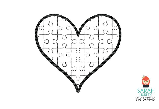 Heart Jigsaw Puzzle SVG Sarah Hurley 