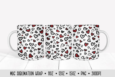 Heart Leopard Mug Sublimation Design Sublimation Vera Fedorova 