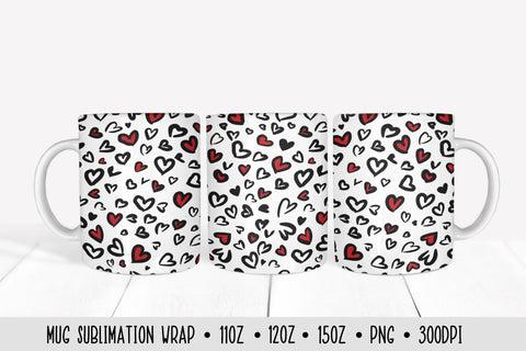 Heart Leopard Mug Sublimation Design Sublimation Vera Fedorova 