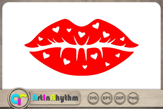Heart lips SVG / Valentine's Day svg SVG Artinrhythm shop 