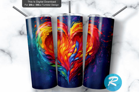 Heart Love 20 oz / 30 oz Tumbler PNG Sublimation Regulrcrative 
