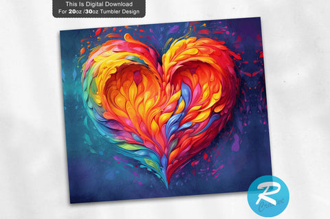 Heart Love 20 oz / 30 oz Tumbler PNG Sublimation Regulrcrative 