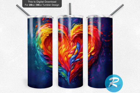 Heart Love 20 oz / 30 oz Tumbler PNG Sublimation Regulrcrative 