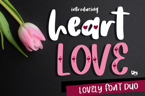 Heart Love - Crafty Lovely Font Dm Letter Studio 