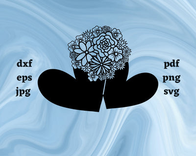 Heart Mandala SVG Cut File SVG Northern Light SVG 