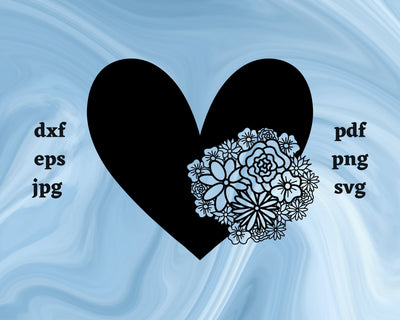 Heart Mandala SVG Cut File SVG Northern Light SVG 