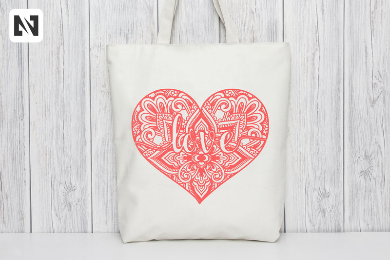 Heart Mandala Svg, Mandala Svg, Valentine's Day Svg - So Fontsy