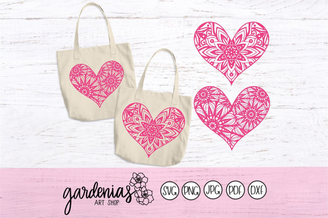 Heart Mandalas SVG Gardenias Art Shop 
