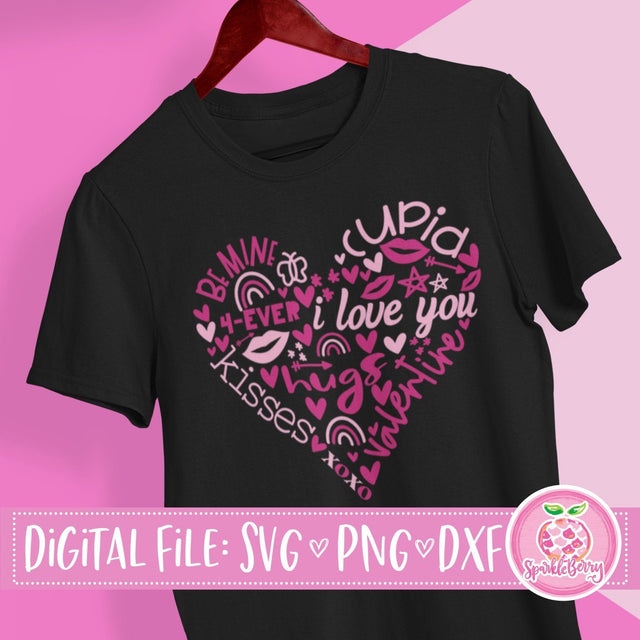 Heart Medley | Valentine's Cut File | DXF SVG PNG SVG SparkleBerry 