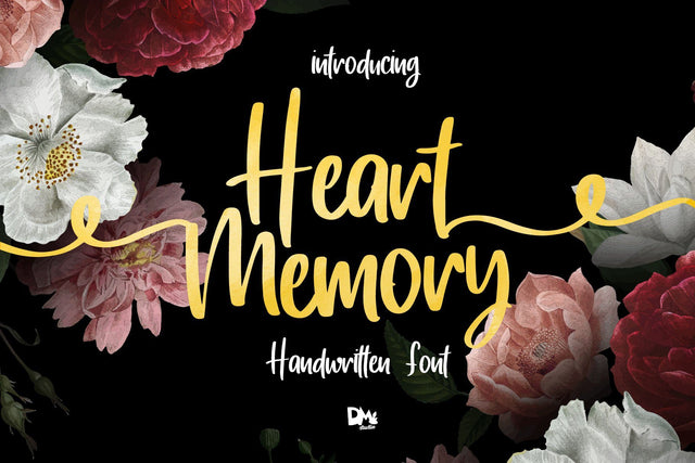 Heart Memory - Handwritten Font Font Dm Letter Studio 
