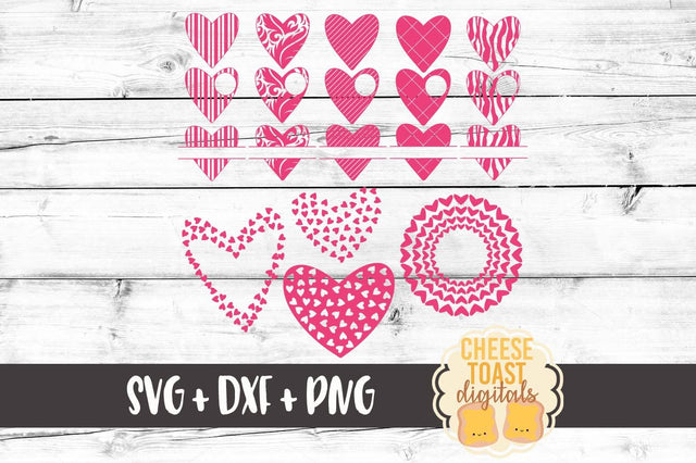 Heart Monogram Bundle SVG Cheese Toast Digitals