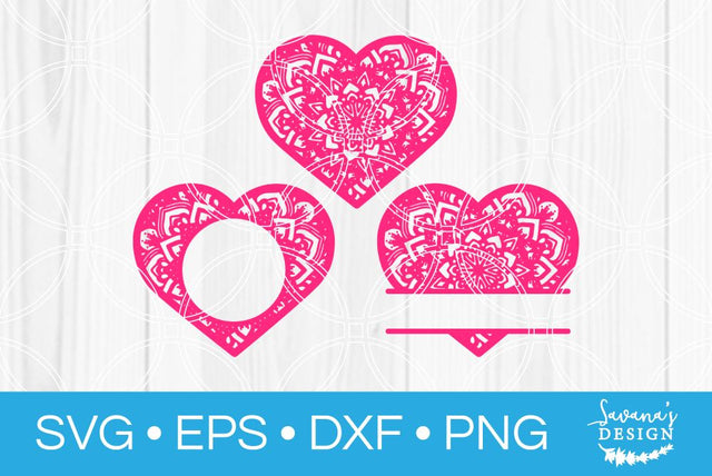Heart Monogram Bundle SVG SavanasDesign 