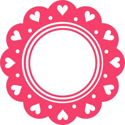 Heart Monogram Frame SVG SVG Wispy Willow Designs 