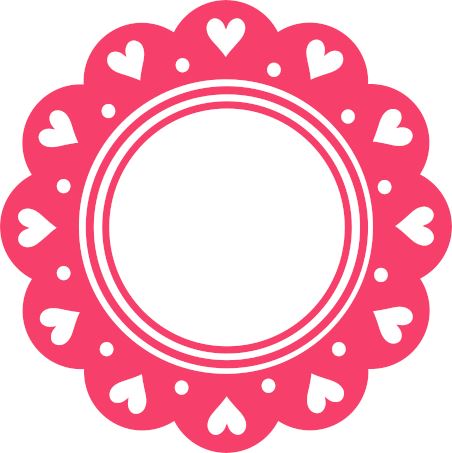 Heart Monogram Frame SVG SVG Wispy Willow Designs 