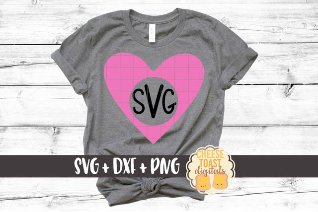 Heart Monogram - Solid - Valentine's Day SVG PNG DXF Cutting Files SVG Cheese Toast Digitals 