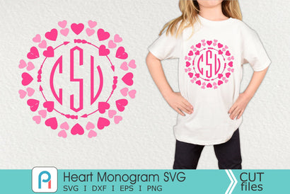 Heart Monogram Svg, Heart Svg, Heart Clipart SVG Pinoyart Kreatib 