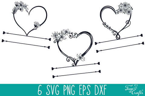 Heart Monogram SVG Pack | Baby Monogram SVG & Bonus Files SVG Feya's Fonts and Crafts 