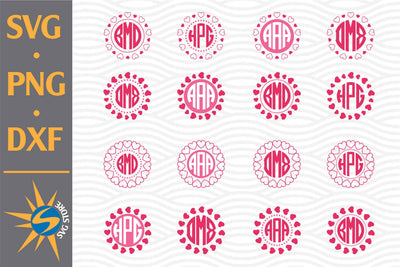Heart Monogram SVG, PNG, DXF Digital Files Include SVG SVGStoreShop 