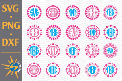 Heart Monogram SVG, PNG, DXF Digital Files Include SVG SVGStoreShop 