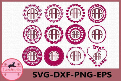 Heart Monogram svg SVG Lerastudio 